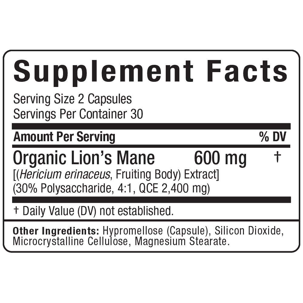 Side view of ALLMAX Lion's Mane bottle