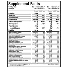 ALLMAX QUICKMASS chocolate shake glass showcases creamy texture without milk needed