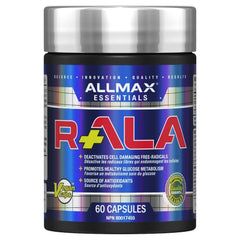 Front view of Allmax R+ALA 60 Capsules bottle
