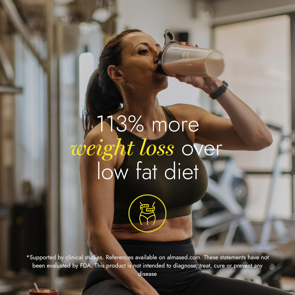 Almased ingredients and vitamins label highlighted