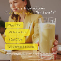 Almased two-pack banner showcases value and convenience for meal replacement plans.