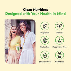 Almased protein powder swirl in blender, supports lean muscle.