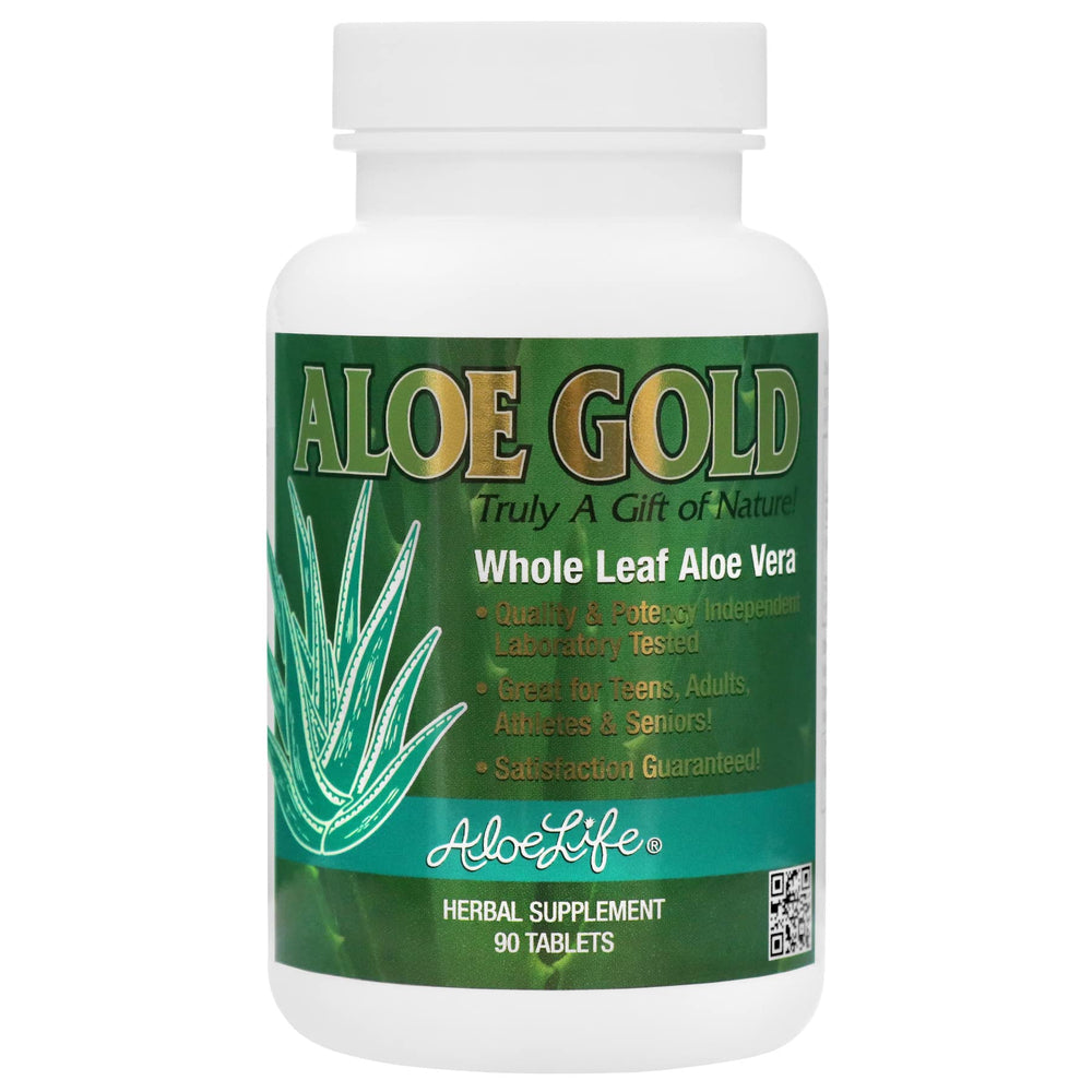 Aloe Gold tablets bottle close-up