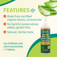 Close-up of Aloe Life label on bottle