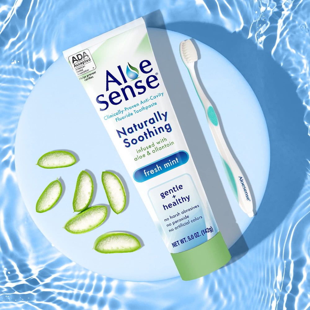 Family-friendly AloeSense toothpaste use