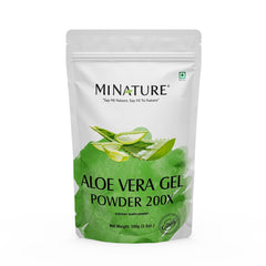 Aloe Vera Gel Powder 200x - 100g packaging label