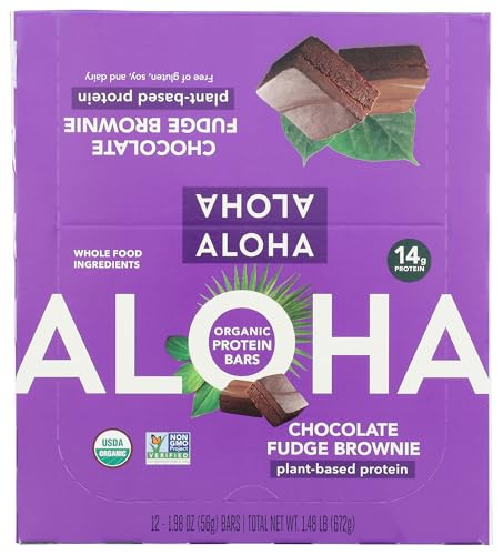 ALOHA Chocolate Fudge Brownie Bar unwrap image emphasizing indulgent aroma and texture.