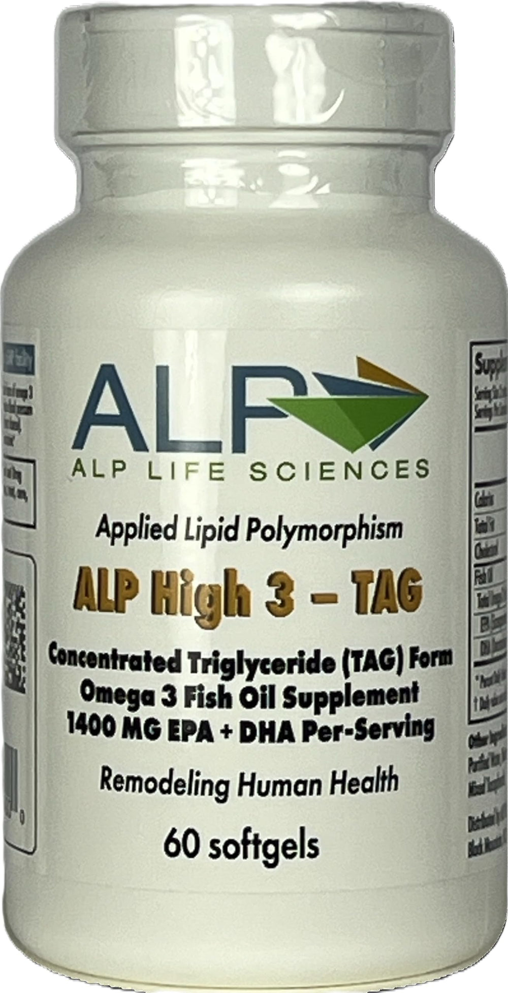 ALP High-3 TAG Omega-3 Fish Oil bottle – 60-count