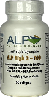 ALP High-3 TAG Omega-3 Fish Oil bottle – 60-count