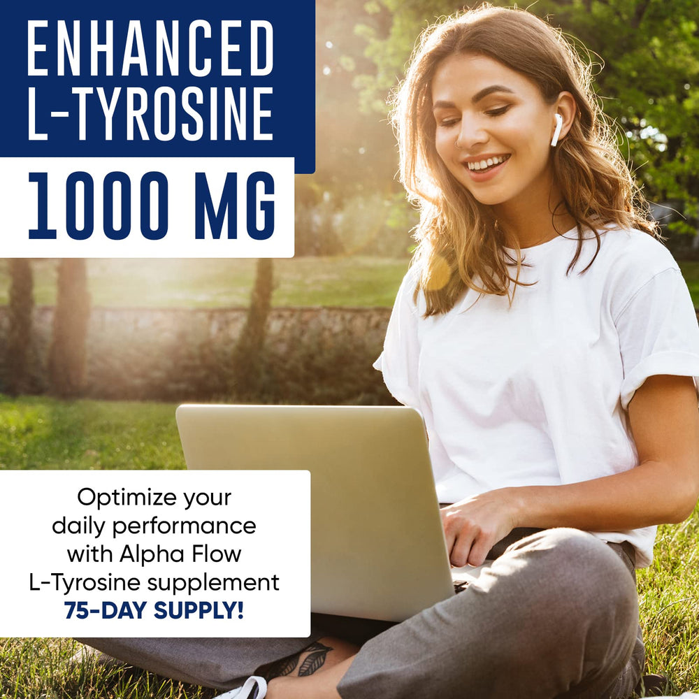 Alpha Flow L-Tyrosine label and branding