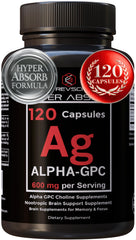 Alpha GPC with BioPerine bottle on white background