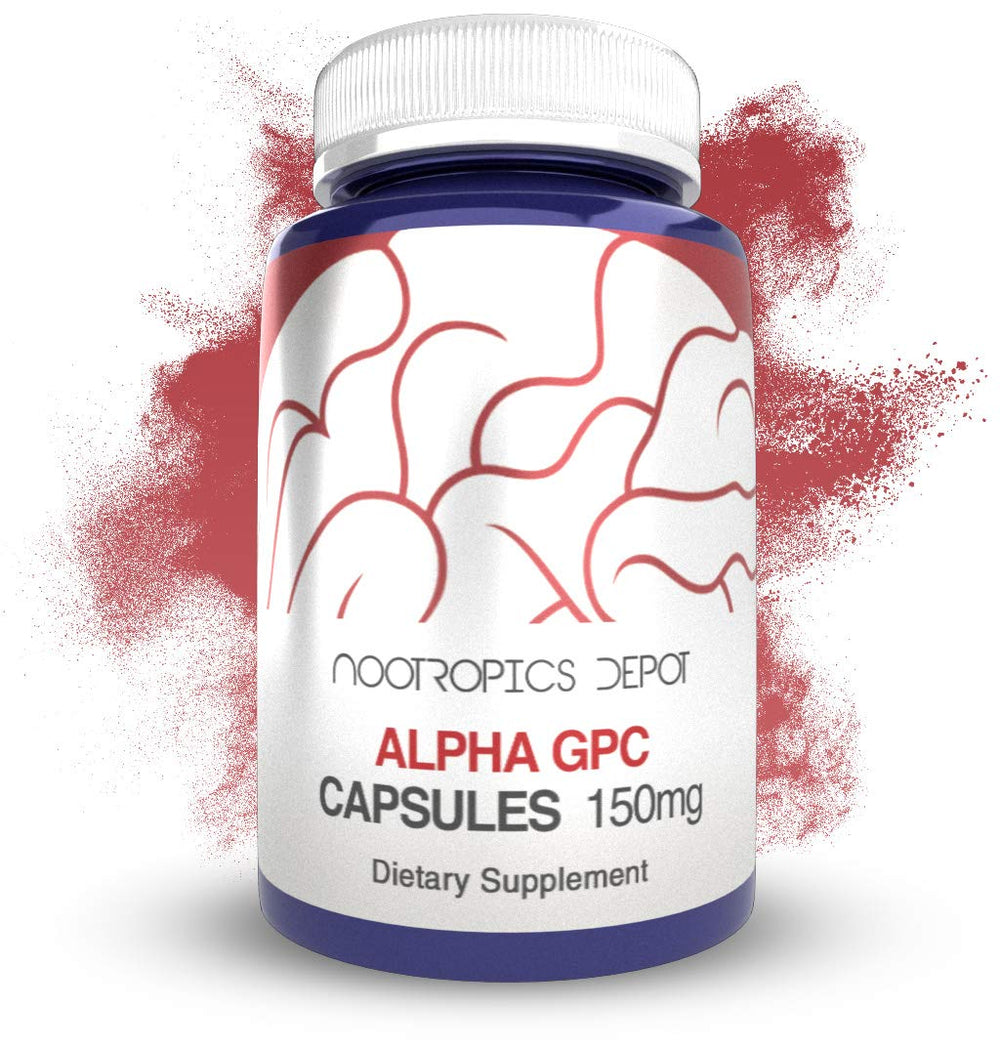 Nootropics Depot Alpha GPC capsules bottle, 150mg, 180 count