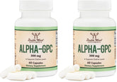 Double Wood Alpha GPC Choline brain supplement bottles (Pack of 2)