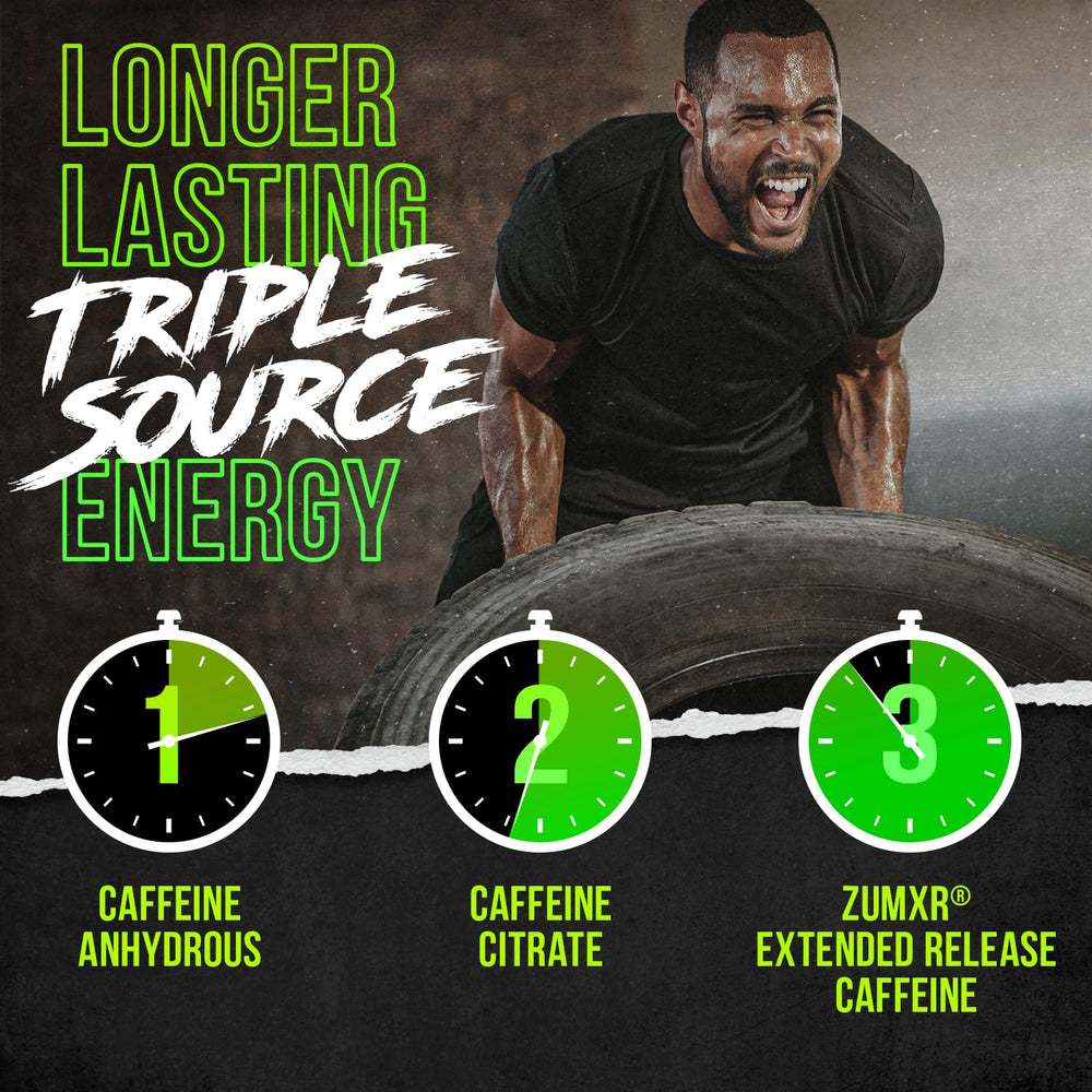Bottle and scoop of ALPHA LION Superhuman Extreme Pre Workout