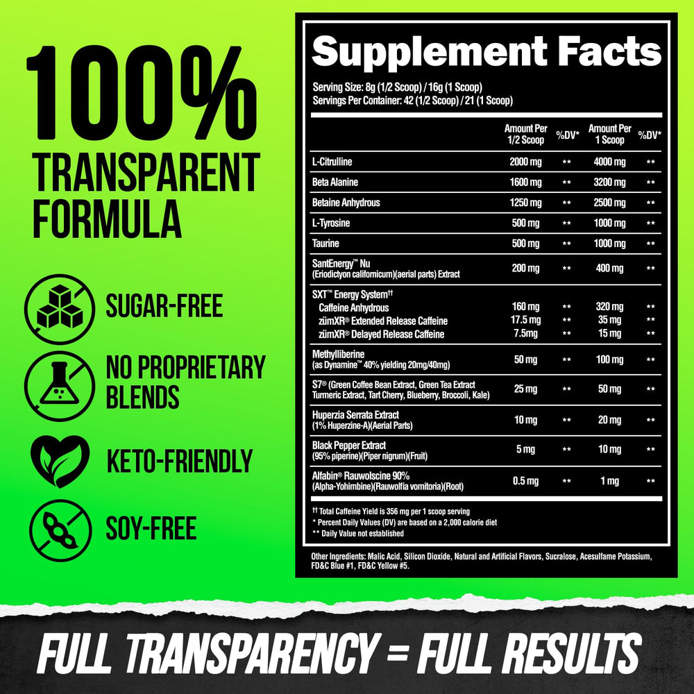 Close-up of tri-source caffeine matrix in Superhuman Extreme