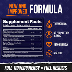 Benefits graphic for ALPHA LION Night Burn – weight loss and lean muscle