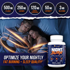 Close-up of ALPHA LION Night Burn capsules