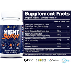 Night Burn helps with sleep support and cortisol management