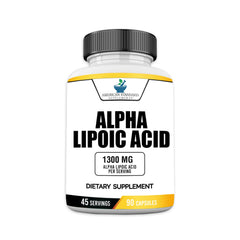 Alpha Lipoic Acid 1300mg per serving bottle label