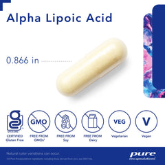 Close-up of Alpha Lipoic Acid 400 mg capsules