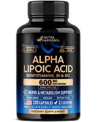Alpha Lipoic Acid 600mg bottle label