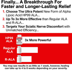 Alpha Lipoic Acid 600 mg capsules for neuropathy and sciatic nerve support