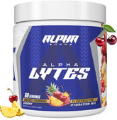 Alpha Supps Alpha Lytes bottle front showing zero sugar hydration for active days