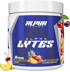 Alpha Supps Alpha Lytes bottle front showing zero sugar hydration for active days