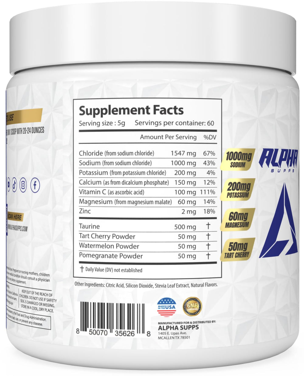 Alpha Supps Alpha Lytes ready glass of drink with tropical cherry flavor