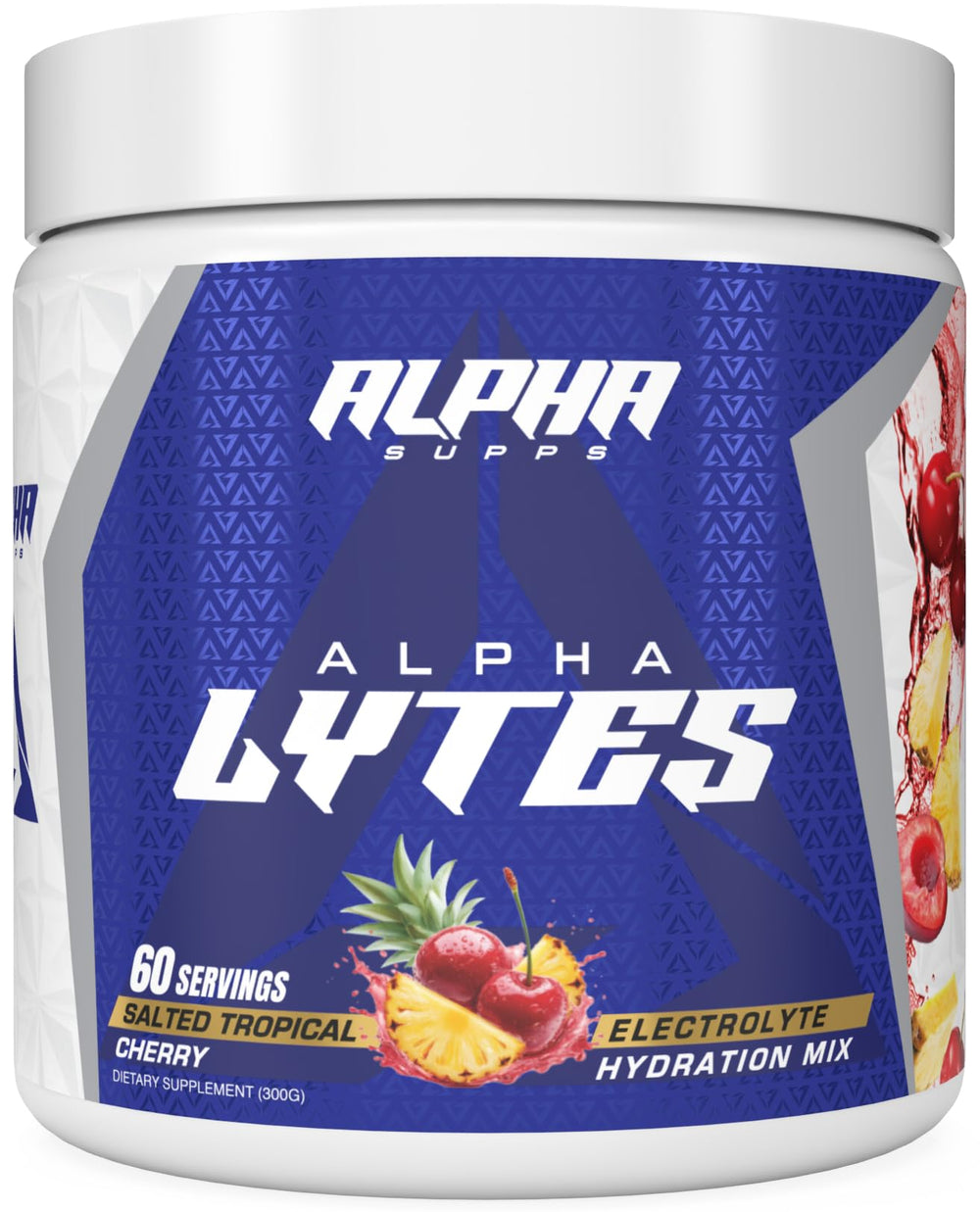 Alpha Supps Alpha Lytes tropical cherry splash invites refreshing hydration anytime