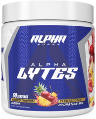 Alpha Supps Alpha Lytes tropical cherry splash invites refreshing hydration anytime