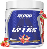 Alpha Supps Alpha Lytes tub front shows sugar-free hydration for daily electrolyte balance.