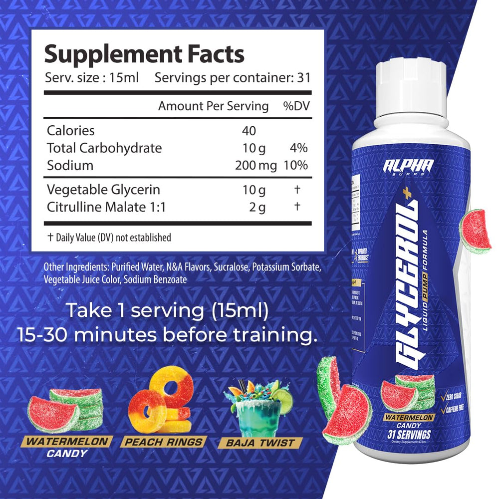 Alpha Supps Glycerol+ pour demonstrates rapid hydration uptake during training