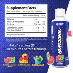 Alpha Supps Glycerol+ pour demonstrates rapid hydration uptake during training