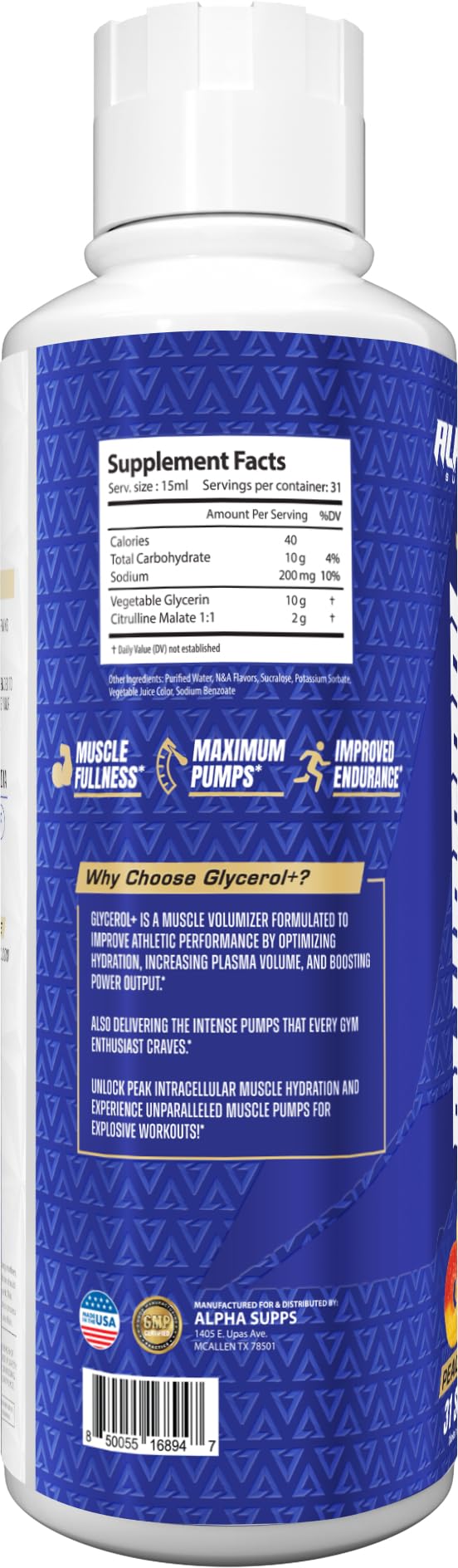 Alpha Supps Glycerol+ Peach Rings flavor shot captures tasty, motivating experience.