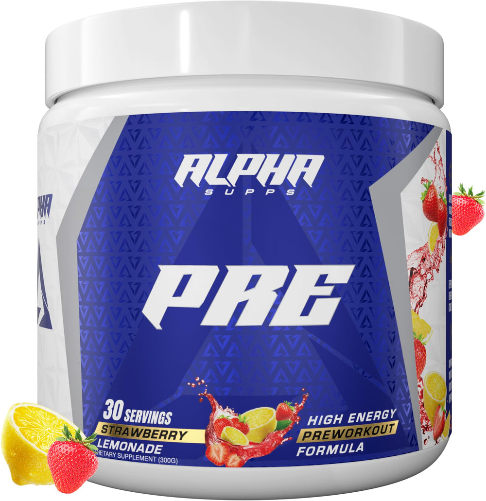 Alpha Supps Pre-Workout powder bottle ready-to-use fueling for training sessions