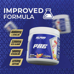 Alpha Supps Pre-Workout in gym setting captures intensity and focus