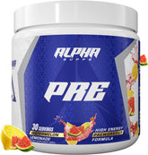 Alpha Supps preworkout Watermelon Lemonade tub shows refreshing flavor boosts training energy