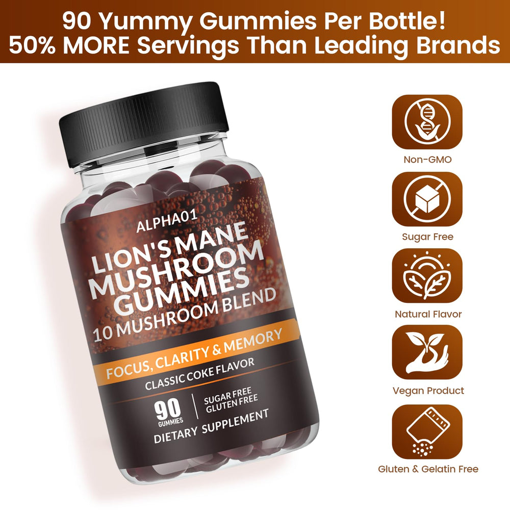 Nutrition label showing 3500mg per serving in ALPHA01 gummies