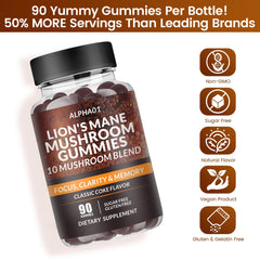 Nutrition label showing 3500mg per serving in ALPHA01 gummies
