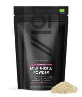 ALPHA01 Organic Milk Thistle Powder 150g bottle - front view