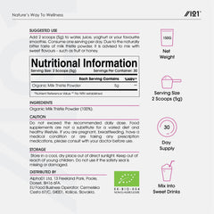 Close-up texture of organic Milk Thistle powder
