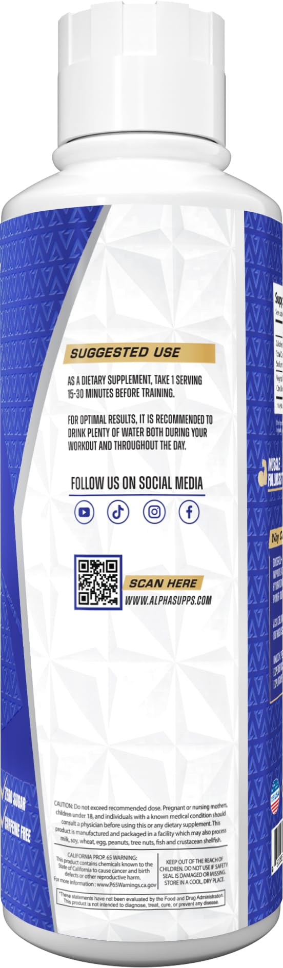 Alpha Supps Glycerol+ closeup texture of smooth liquid for easy mixing and pumps