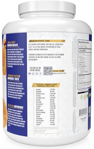 Alpha Supps ISO scoop included for precise 25g servings