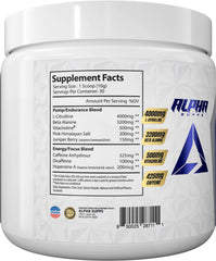 Alpha Supps Pre Workout label close-up highlighting clean ingredients