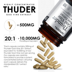 Purity testing and non-GMO badge for AMALTH Thunder God Vine Root