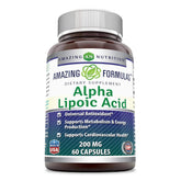 Bottle of Amazing Formulas Alpha Lipoic Acid 200mg