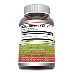 Close-up of Amazing Formulas Apple Cider Vinegar 1500 mg capsules