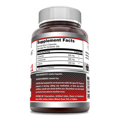 Close-up of label showing BCAA amounts