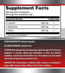 Serving scoop beside BCAA capsules